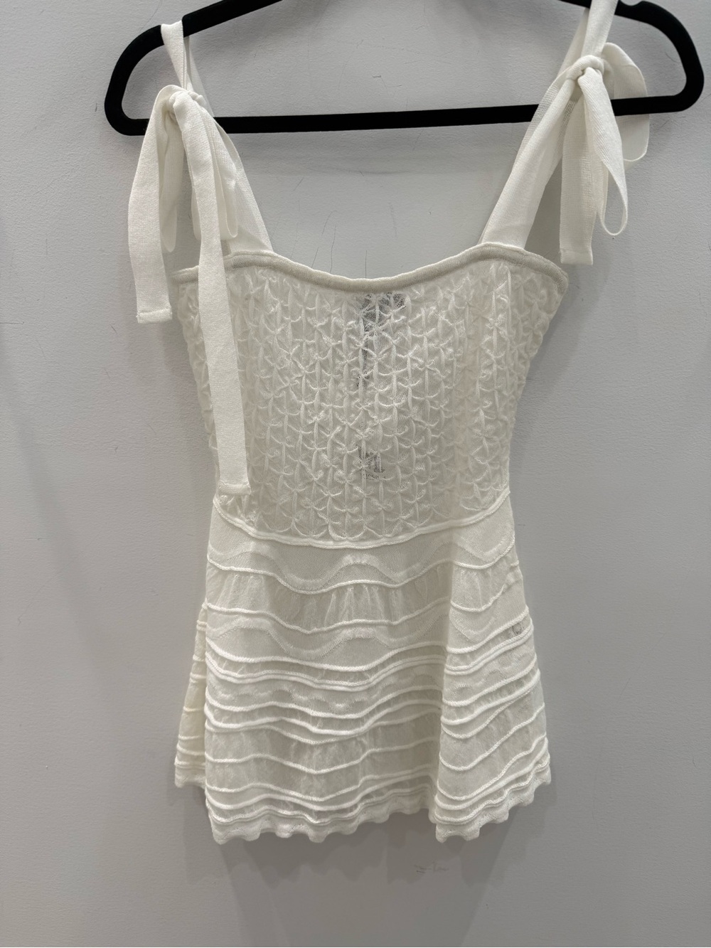 Missoni White Tie-Shoulder Knit Camisole